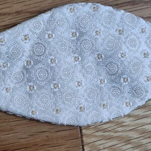 Off White/Cream with Gold Flakes Silk Men's Bowtie